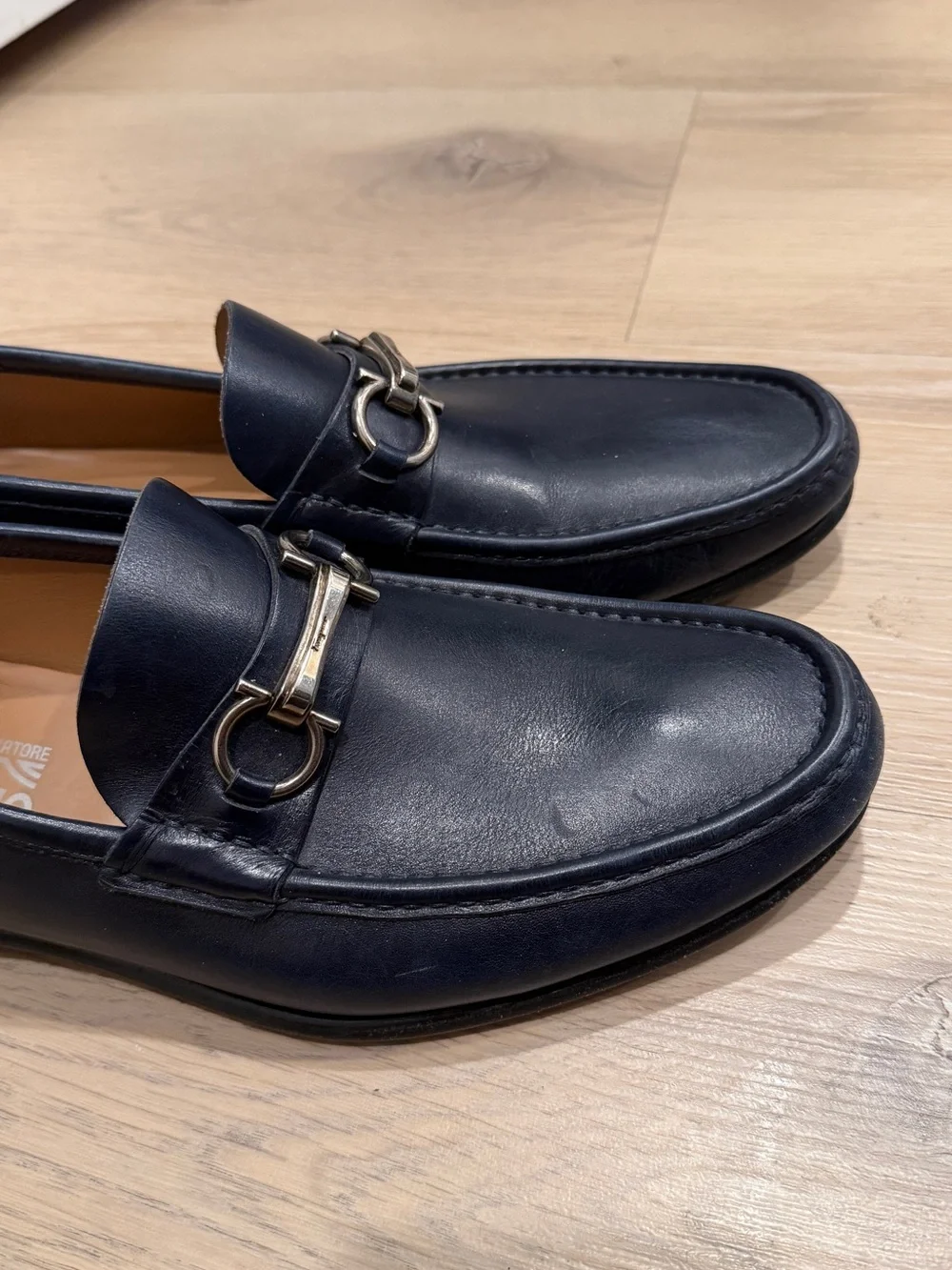 Salvatore Ferragamo Black Leather Bit Loafers
